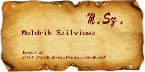 Moldrik Szilviusz névjegykártya